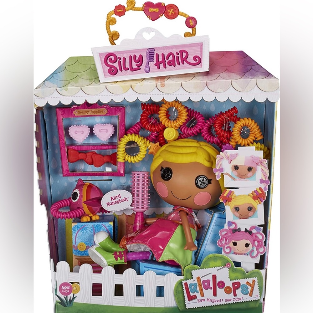 Lalaloopsy 13” Silly Hair Sew Magical Sew Cute April Sunsplash & Pet Bird